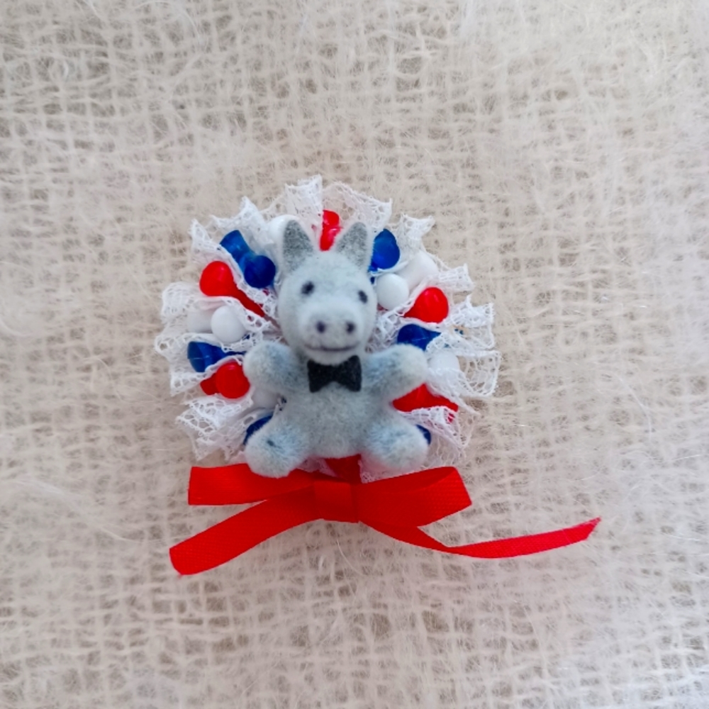 Vintage Democratic party donkey pin